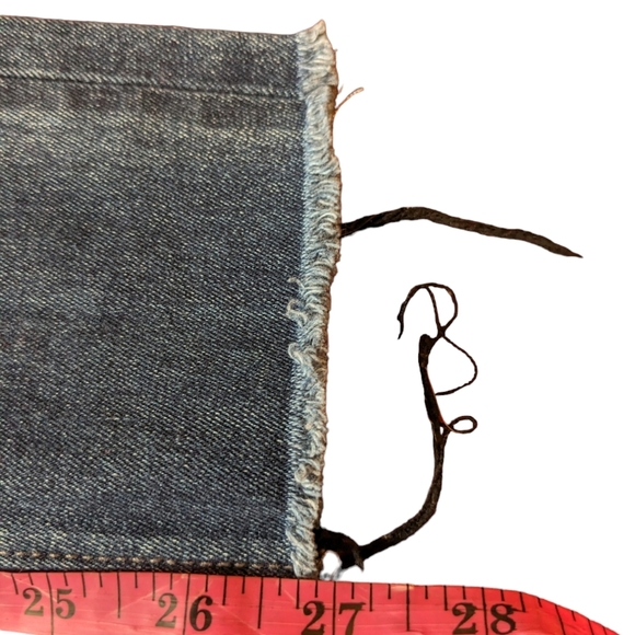 Rag & Bone dark blue stretch skinny jeans/Capri distressed/ raw hem/cuff 24"×27" - Picture 4 of 16